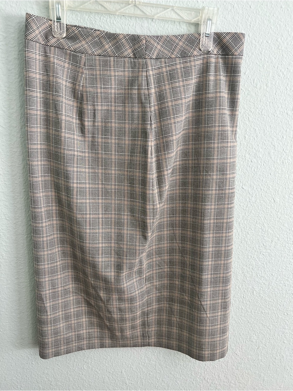 Banana Republic Plaid Pencil Skirt - Brown Taupe